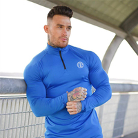 Męska koszulka z długim rękawem kamuflaż Fitness koszulka wiosenna dopasowana koszula męska bluzka rozrywka kulturystyka z długim rękawem szybkoschnący Tee 2
